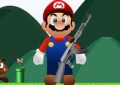 Mario Shooting Enemies